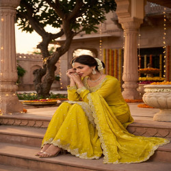 Premium Tora Silk Embroidered Salwar Suit Set with Dupatta